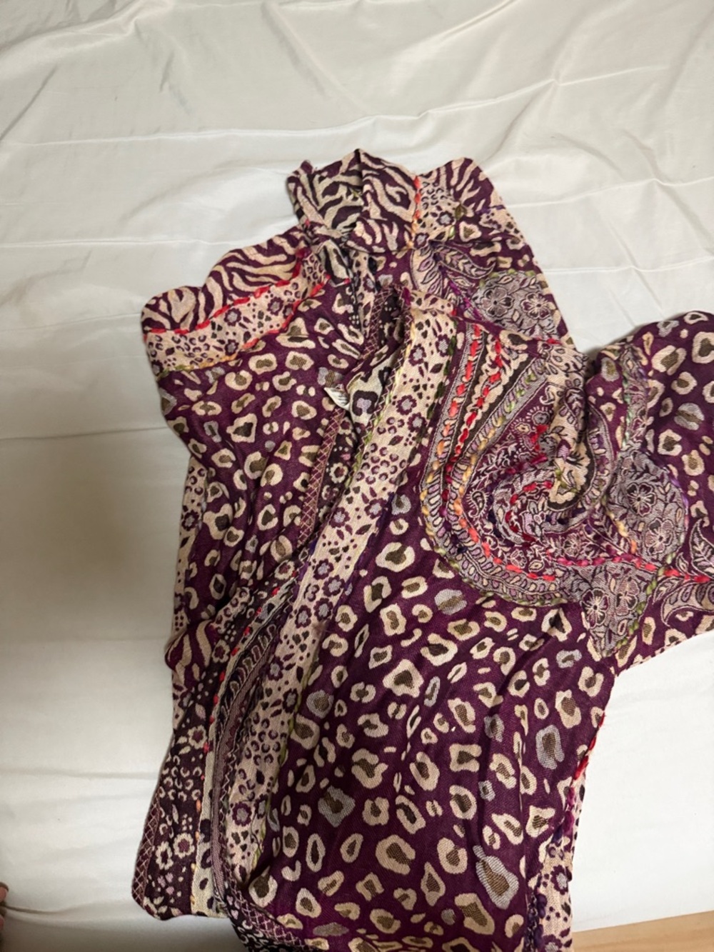 Raj Purple and Cream Animal Print Top